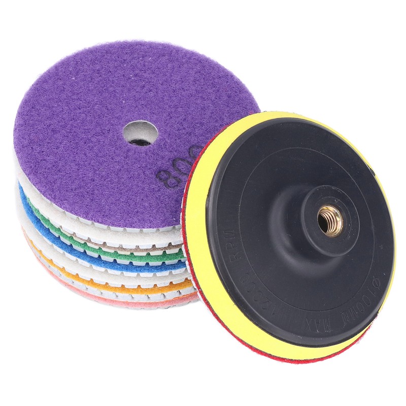 11Pcs/Set Diamond Polishing Pads Sanding Abrasive Disc with Backer Pad