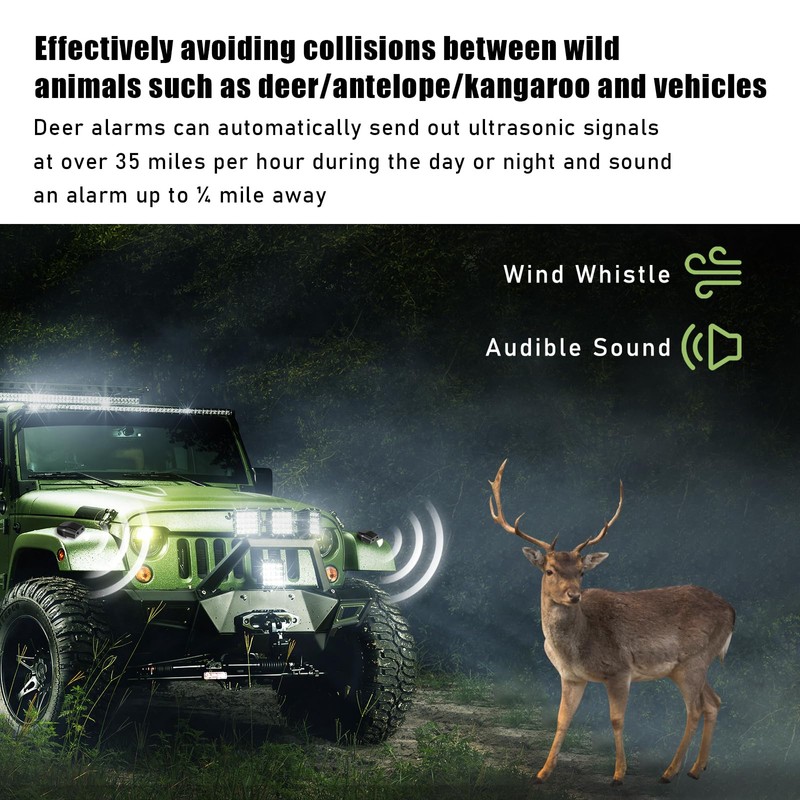 Sylvil 2 PCS Deer Whistles for Car, Auto Save a