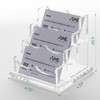 AIMOLLY Acrylic Business Card Holder for Desk, 3 Tier Clear