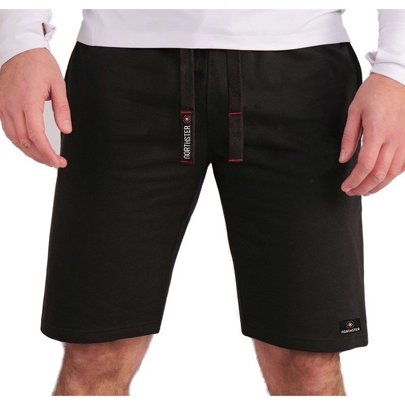 Northster Men's Terry Shorts Sports Shorts, black, M