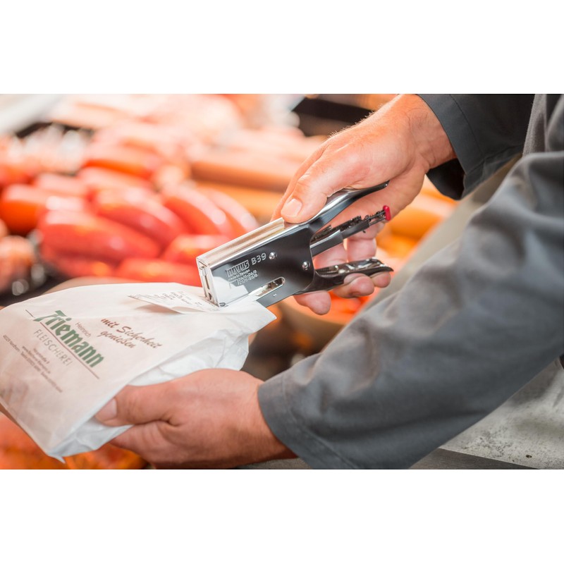 Novus Heftzange B 39 (50 Blatt Heftleistung, Metall) silber/chrom