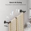 FORIOUS Black Towel Bar for Bathroom Wall, 24 Inch Stainless