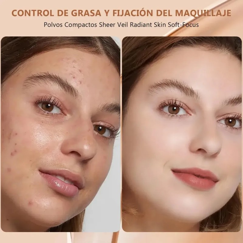 Lh Polvo Compacto, Base En Polvo Mate De Doble Capa