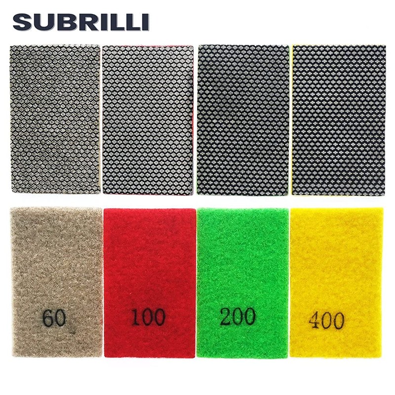 SUBRILLI Diamond Sandpaper Hook and Loop Abrasive Paper Sheets for