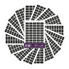 Ashton and Wright - 1-200 x 13mm x 8mm Black Easy Peel Numbered Stickers, 800 Labels