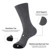 Monxiery Mens 100% Cotton Moisture Wicking Cushioned Crew Socks, Athletic
