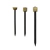 MEETOOT 110PCS 3 Size Black Centre Piercing Brass Cap Studs