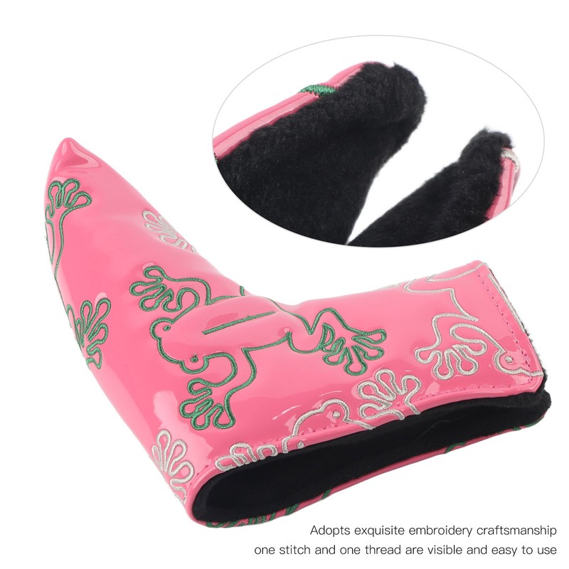 Golf Putter Headcover Embroidery Putters PU Protective Head Cover Magnetic