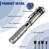 WORKPRO Rechargeable Pen Light, Mini Flashlight, 2 Pack Ultra-Compact EDC