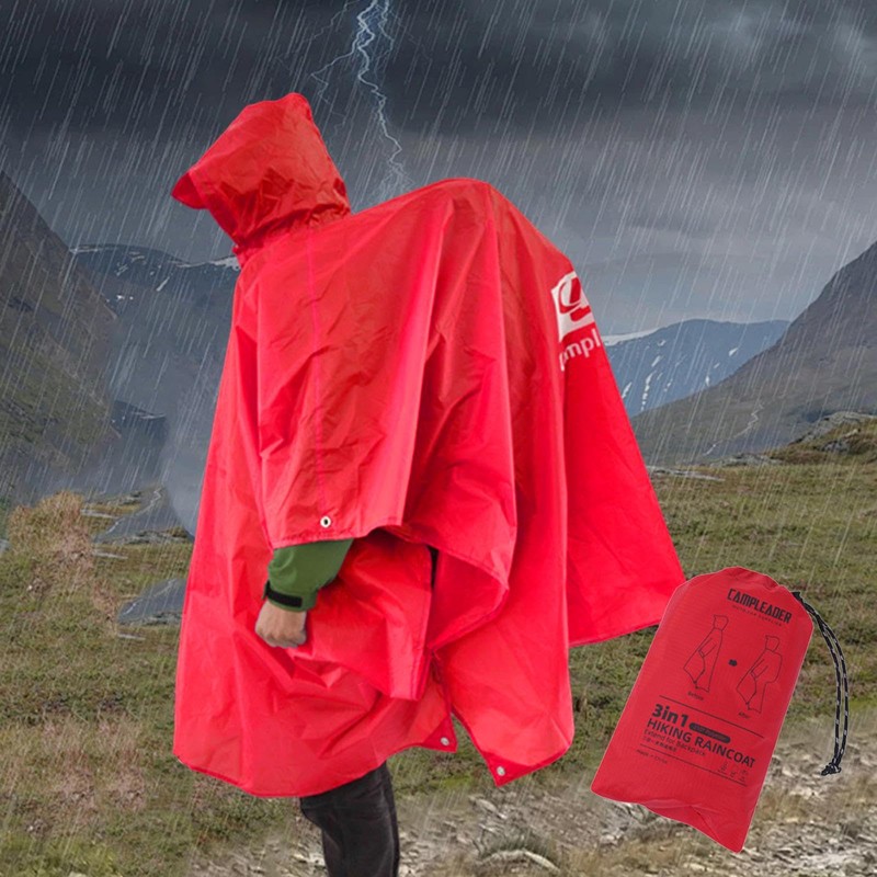 DeeRace Rain Poncho, Raincoat, Poncho, Hooded Rain Poncho, Waterproof Raincoat,