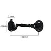Cabin Hook and Eye Black Cast Iron Heavy Duty 100mm/4