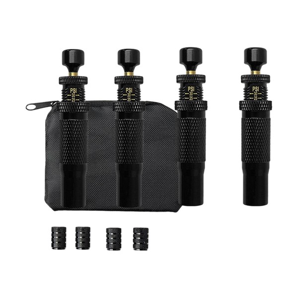 Ronyme 4 Pieces Automatic Tire Deflation Valves Deflator Valve Kit