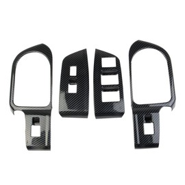 Carbon Fiber Window Lift Switch Panel Rear Cup holder Cover Trim for 2017-2024 Honda Ridgeline