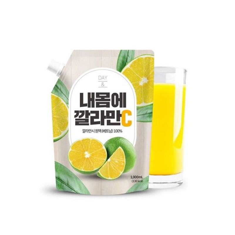 (NS홈쇼핑)참앤들황토농원 내몸에 깔라만시 100% 원액 1L X 4팩 + 보틀