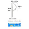 ZHYUAN Protractor Metal 0-180°, Stainless Steel Angle Gauge, Protractor, Measuring