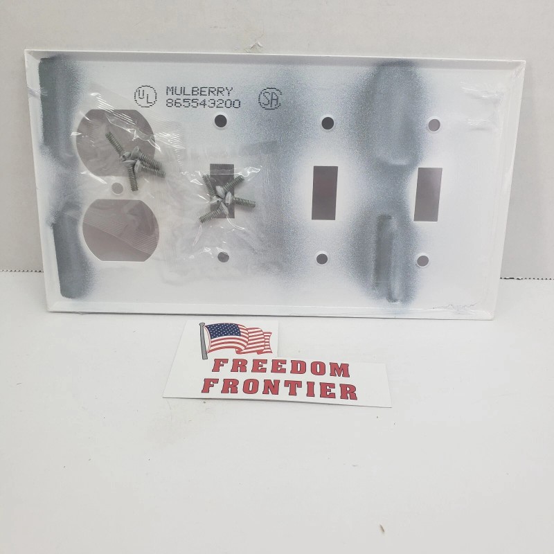 Mulberry 4 Gang 1 Duplex- 3 Toggle Wall Plate Cover