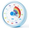 SIMQELLI Kinder Visueller Timer, 60 Minuten Countdown, Lautlos, Regenbogenmuster, für