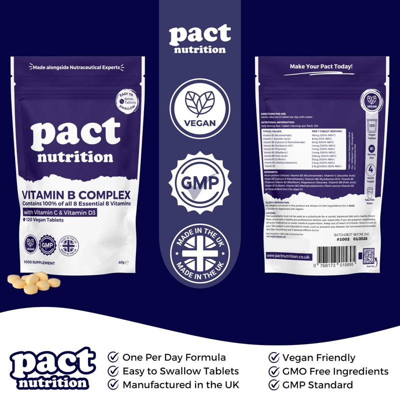 Vitamin B Complex High Strength - with Vitamin D3 &