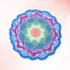 BESPORTBLE Fringed Round Beach Towel Yoga Mat Polyester Blanket Shawls