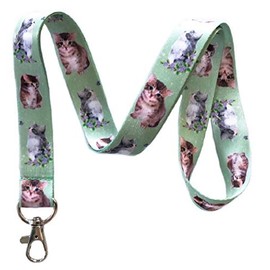 Execucat Kittens Lanyard Keychain ID Badge Holder