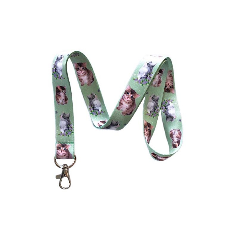 Execucat Kittens Lanyard Keychain ID Badge Holder