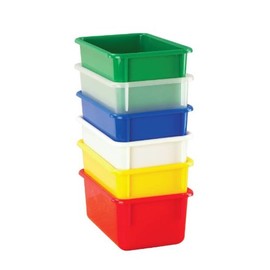 School Smart 081949 Tote Tray, 12" x 8" x 5", White