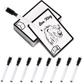 80pcs Reusable MTG Dry Erase Tokens,MTG Token Cards with 8 Pcs Black Marker Pens and MTG Token Cards for DIY Games, Office,Family,Educational Use