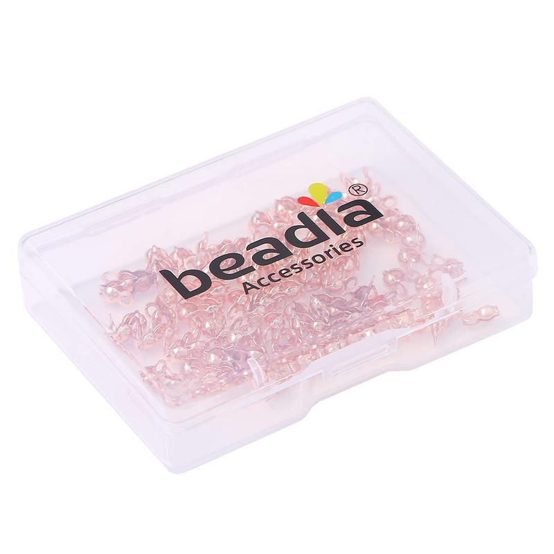 BEADIA Rose Gold Plated End Caps Non Tarnish 3x6mm 200pcs