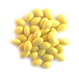 NY Spice Shop Lemon Creme Chocolate Covered Almonds - 1 Pound Candied Creamy Crunchy Flavored Almonds Bulk For Birthday Parties, Bridal Shower and More