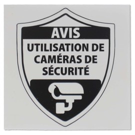 Headline Sign Utilisation de Caméras de Sécurité Window Cling Sign, 6" x 6", Made in USA (Pack of 2)