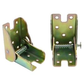 BokWin 2pcs 90 Degree Hinges Heavy Duty, Gold Self Locking Hinge Folding Workbench Hinges for Table Folding Legs Beds Furniture