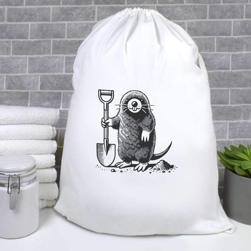 'Mole Digging With Shovel' Laundry/Washing/Storage Bag (LB00035769)