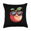 Acerola With Funny Sunglasses Throw Pillow