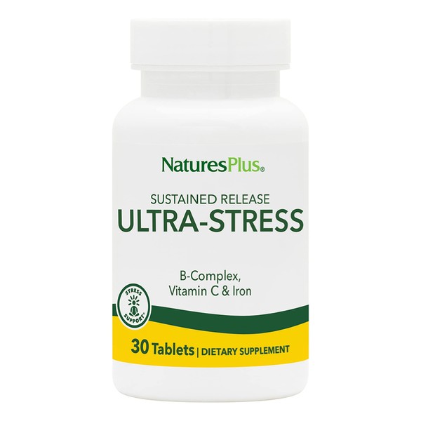 NaturesPlus Ultra-Stress with Iron, Sustained Release - 30 Vegetarian Tablets