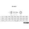 TERF® M8 X 45mm Serrated Flanged Hex Head Bolt M8