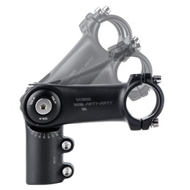 FIFTY-FIFTY Bicycle Stem 31.8 mm, 0-60 Degree Adjustable Handlebar Stem for Ergonomic Sitting Posture, MTB Stem for Bicycle Handlebars, Suitable for Mountain Bike, Trekking Bike, E-Bikes, City Bike
