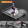 2 Pack Serving Tray with Handles, Clear Acrylic Tray for