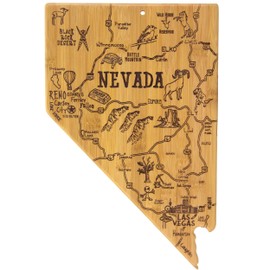 Totally Bamboo Nevada State Destination Bamboo Serving and Cutting Board