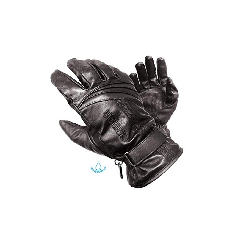 Olympia 180 Monsoon Classic Motorcycle Gloves (Black, Large)