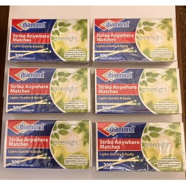 (6 boxes) (300 per box)Vintage Diamond Strike Anywhere Matches