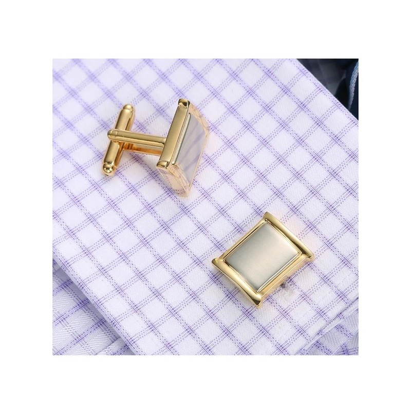 Charles William Stunning Silver and Gold Cufflinks and Tie Clip