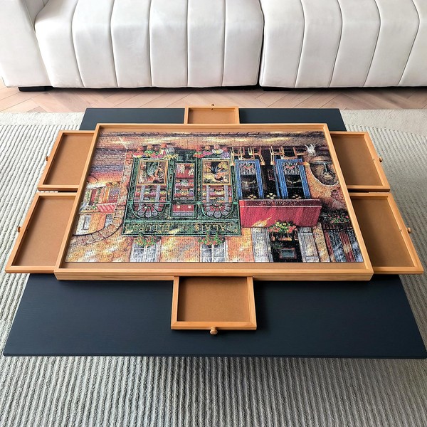 ENERIDIO 1000 Piece Puzzle Board with Drawers, 21" x 29.8",