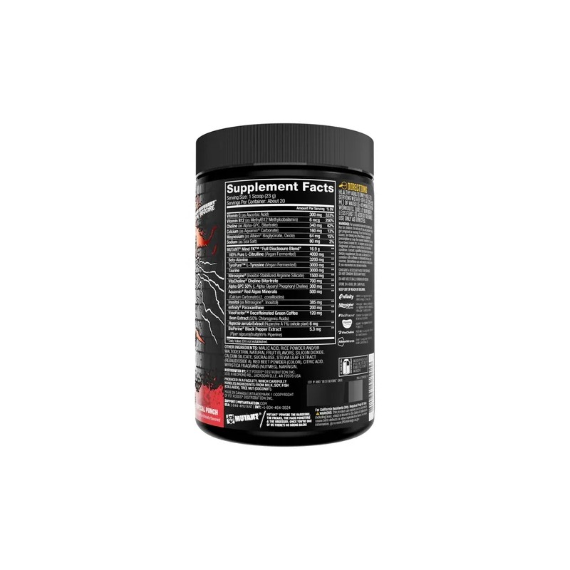Pre Entreno Mind Fk Mutant 460 Gr 20 Serv Sabor
