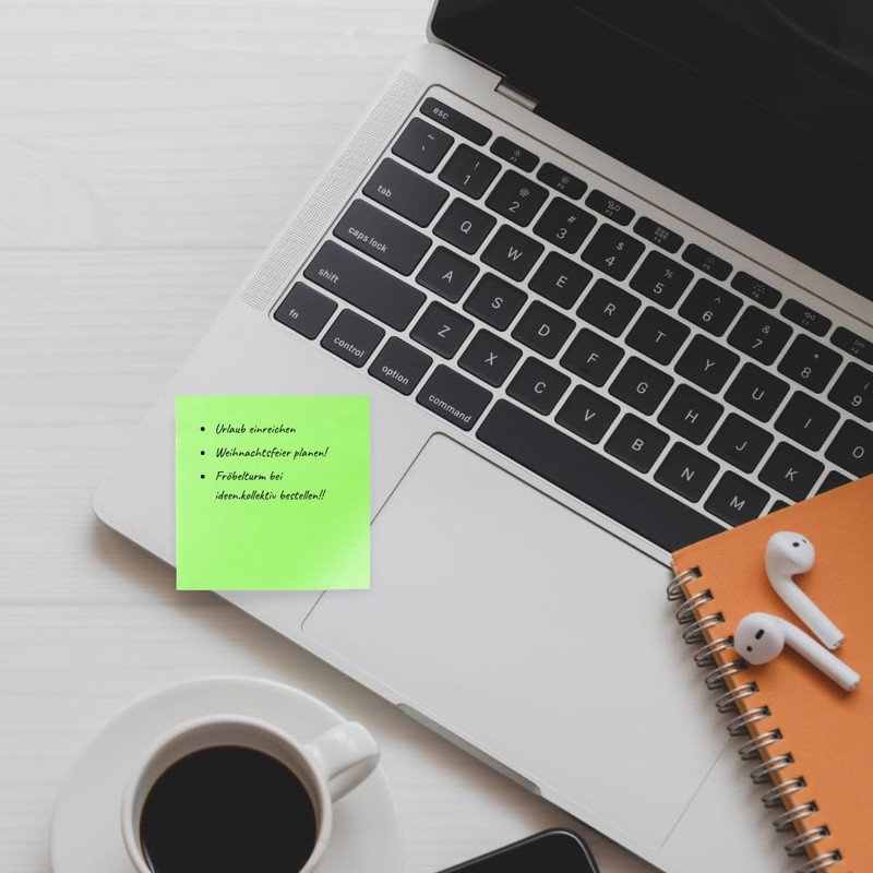 ideen.kollektiv IonNotes Electrostatic Sticky Notes - 1048 Sheets in 4