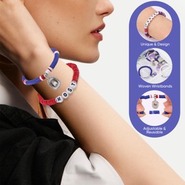 Seqiuay 6 Pcs Western Bracelet Set for Cowboys and Cowgirls, Perfect Gifts for Christmas, Valentine’s Day, Fan Parties & Concerts, Jewelry for Women and Men (Blue)