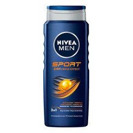 NIVEA MEN Sports Shower Gel (500 ml), pH Skin-Friendly Shower Gel with Revitalising Fragrance, Men's Shower Gel with Minerals for Body, Face and Hair