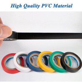 Grip Finishing Tape for Tennis Badminton - Upgraded Racket Replacement Tape 6 Pack Black Red Green Yellow White Blue