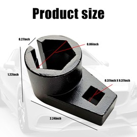 Jawmoy 1 PC Oxygen Sensor Removal Tool, Oxygenated Induction Sleeves, 65 Manganese Steel Auto Repair Tools, Fit for Most Models (Black)