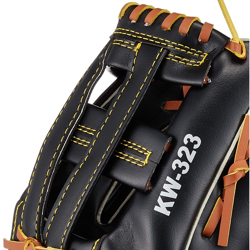 Kaiser KW-323 Dragonfly Gloves, Black, 12 Inches, Baseball, Catchball, Practice,