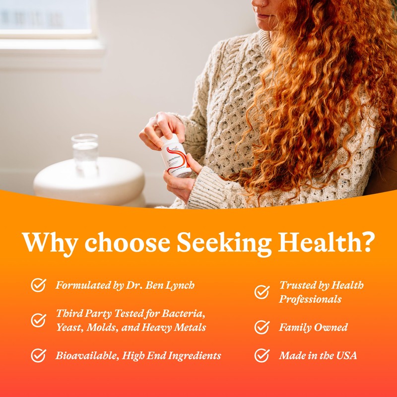 Seeking Health L-Methylfolate 1mg Supports Healthy MTHFR, Mood, and methylation-